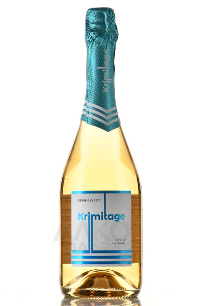 Вино игристое полусладкое белое "Кримитаж" 0,75 л. 11%